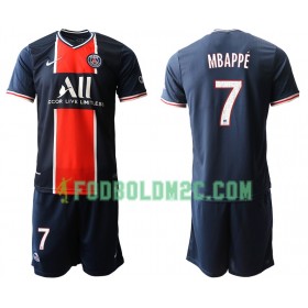 Paris Saint-Germain Kylian Mbappé 7 Børn Hjemmebanesæt 2020/21  Kortærmet (+ Korte bukser)